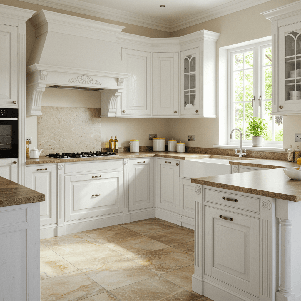 Detailed kitchen design showing customization options and personalized elements