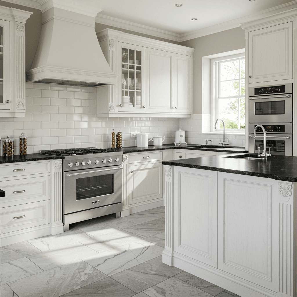 Professional kitchen design created instantly with a modern design generator